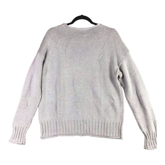 1.STATE Women’s Size L Gray Cotton Acrylic Knit Pullover Sweater Long Sleeve NWT - Picture 12 of 16